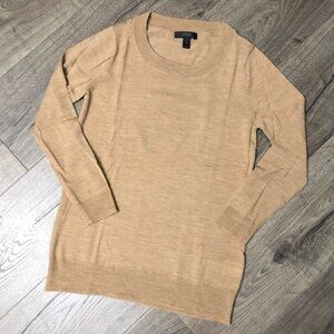 J Crew Tippi Crewneck sweater in Merino, XXL in Caramel (Beige)